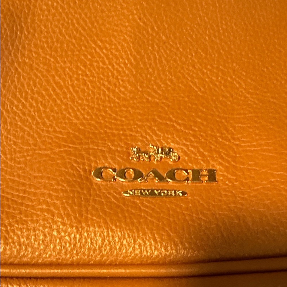 Coach Pebbled Leather Shoulder Bag in Tan - Picture 5 of 11